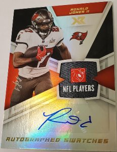 Auto Swatches NFLPA Laundry Tag Ronald Jones II