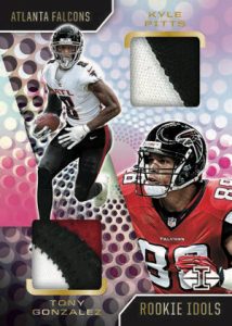 Rookie Idols Dual Memorabilia Kyle Pitts, Tony Gonzalez MOCK UP