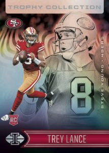 Trophy Collection Wild Card Trey Lance, Steve Young MOCK UP