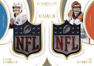 Immaculate Dual NFL Shields Justin Herbert, Joe Burrow MOCK UP