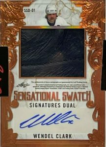 Sensational Swatch Signatures 2 Bronze HoloFoil Back Doug Gilmour, Wendel Clark