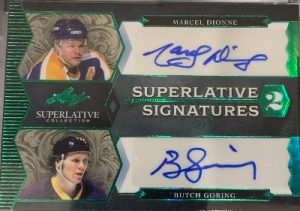 Superlative Signatures 2 Emerald HoloFoil Marcel Dionne, Butch Goring