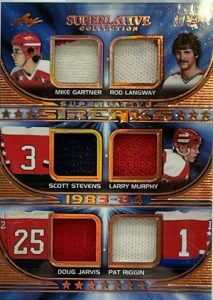 Superlative Streaks Bronze HoloFoil Mike Gartner, Scott Stevens, Doug Jarvis, Rod Langway. Larry Murphy, Pat Rigin