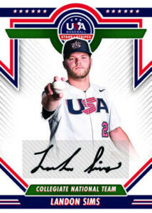 Collegiate National Team Signatures Black Ink Landon Sims