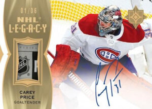 NHL Legacy Patch Auto Gold Tag Carey Price MOCK UP