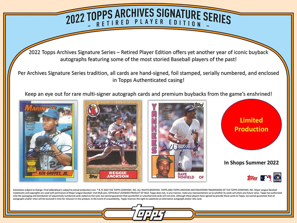 2022 Topps Archives Signature Series Active Player Edition