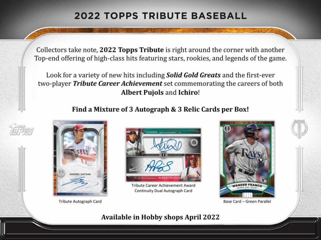 2022 Topps Tribute Baseball Card Checklist