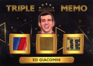 Triple Memorabilia Single Player Single Team Ed Giacomin