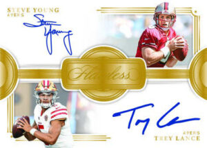 Flawless Dual Auto Steve Young, Trey Lance MOCK UP