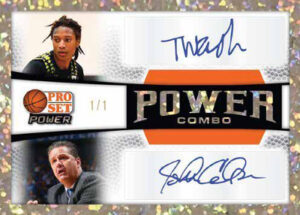 Power Combo Dual Auto John Calipari, TyTy Washington Jr MOCK UP