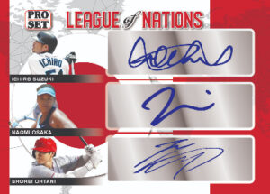 League of Nations Auto Red Ichiro, Naomi Osaka, Shohei Ohtani MOCK UP