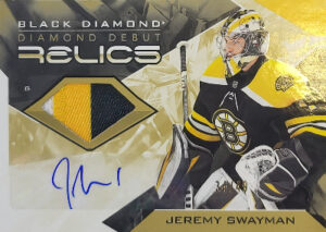 Diamond Debut Relics Auto Patch Jeremy Swayman