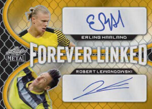 Forever Linked Dual Auto Erling Haaland, Robert Lewandowski MOCK UP