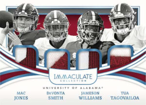 Immaculate Monuments Relics Mac Jones, DeVonta Smith, Jameson Williams, Tua Tagovailoa MOCK UPMOCK UP