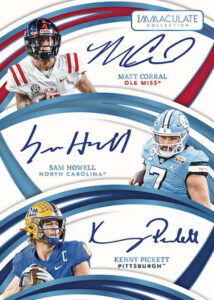 Immaculate Trios Auto Matt Corral, Sam Howell, Kenny Pickett MOCK UP