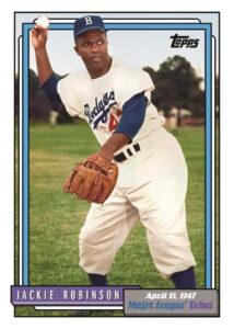 1992 Topps Major League Debut Jackie Robinson MOCK UP