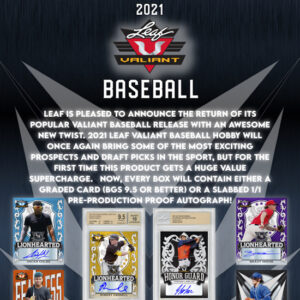 2021 Leaf Valiant Baseball