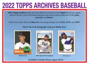 2022 Topps Archives Baseball