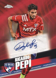 Base Auto Red Wave Refractor Ricardo Pepi MOCK UP