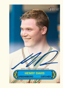 1973 Topps Baseball Pin-Up Poster Auto Henry Davis MOCK UP