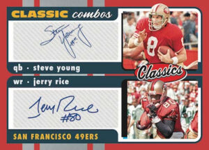 Classic Combos Signatures Joe Montana, Jerry Rice MOCK UP