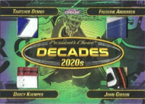 Decades 2020s Thatcher Demko, Frederik Andersen, Darcy Kuemper, John Gibson