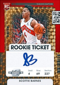 Rookie Ticket Auto Gold Vinyl Scottie Barnes MOCK UP