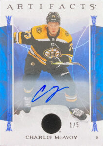 Base Black Auto Charlie McAvoy