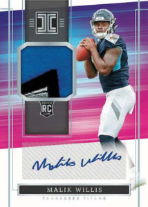 Rookie Patch Auto Malik Willis MOCK UP