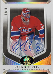 Base Black Auto Patrick Roy