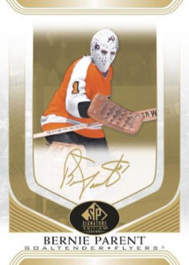 Gold Spectrum Foil Auto SP Bernie Parent MOCK UP