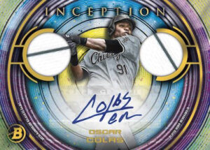 Bowman Inception Auto Dual Relic Oscar Colas MOCK UP