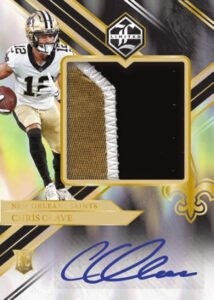 Rookie Patch Auto Jumbo Gold Spotlight Chris Olave MOCK UP