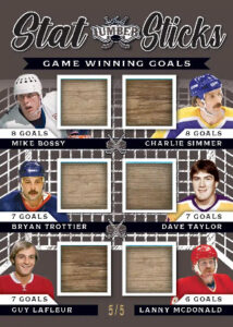 Stat Sticks Game Winning Goals Mike Bossy, Charlie Simmer, Bryan Trottier, Dave Taylor, Guy Lafleur, Lanny McDonald MOCK UP