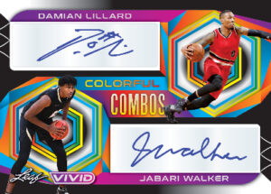 Colorful Combos Dual Auto Purple Damian Lillard, Jabari Walker MOCK UP