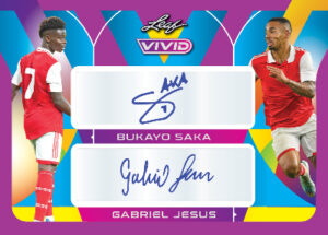 Dual Auto Purple Bukayo Saka, Gabriel Jesus MOCK UO