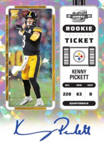 Rookie Ticket RPS Auto Cracked Ice Kenny Pickett MOCK UP