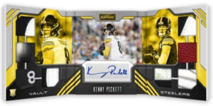 Vault Tri Fold Jersey Auto Booklet Kenny Pickett MOCK UP