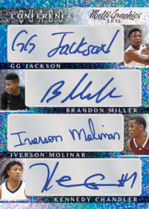 Conference Quads Auto Light Blue Sparkle GG Jackson, Brandon Miller, Iverson Molinar, Kennedy Chandler MOCK UP