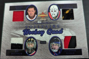 Hockey Quad Blue Glenn Hall, Ed Belfour, Tony Esposito, Dominik Hasek