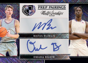 Prep Pairing Auto Purple Cross Hatch Matas Buzelis, Omaha Biliew MOCK UP