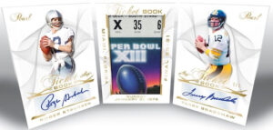 Ticket Book Dual Auto Roger Staubach, Terry Bradshaw MOCK UP