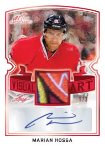 Visual Art Red Spectrum HoloFoil Auto Relic Marian Hossa MOCK UP