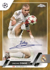 Chrome Auto Gold Lava Refractor Zinedine Zidane MOCK UP