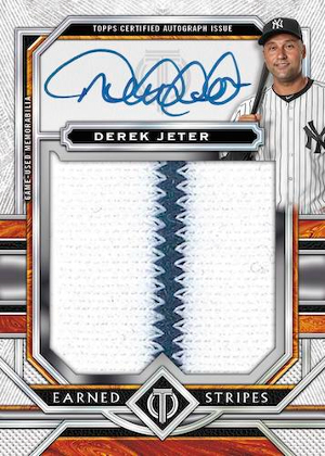 Earned Stripes Auto Relic Derek Jeter MOCK UP