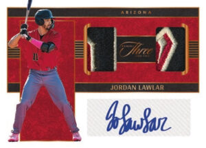 Rookie Dual Jersey Auto Red FOTL Bases Loaded Jordan Lawlar MOCK UP