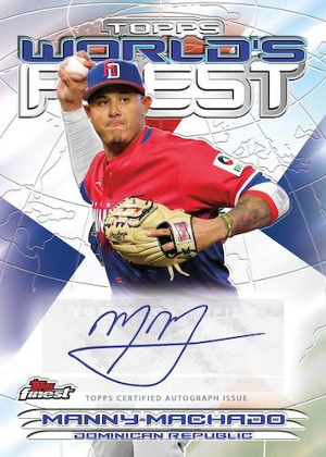 2000 Topps Finest World's Finest Auto Manny Machado MOCK UP