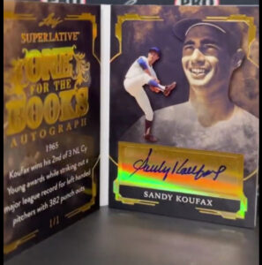 One For The Books Gold Spectrum Holofoil Sandy Koufax