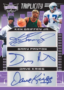 TripliCity Triple Auto Ken Griffey Jr, Gary Payton, Dave Krieg MOCK UP