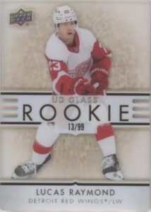 UD Glass Rookies Gold Lucas Raymond